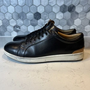 Florsheim Men’s Crossover Leather Black Dress Sneakers US Size 12 D Work Or Play - Picture 1 of 19