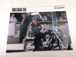 Suzuki Savage 650 1988 motocicleta publicidad folleto de ventas  - Imagen 1 de 4