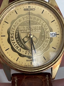 University Of Pennsylvania Seiko Watch Men’s Quartz Running - New Battery! - Picture 1 of 15
