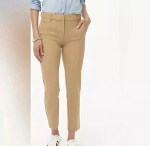 J. Crew Ruby Crop Dress Pants Stretch Twill Camel Tan Size 8 $89.50 EUC - Picture 1 of 7