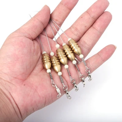 10pcs Stainless Steel Wire Leaders for Bass Fishing Fishing Rigs Snelled 2g-10g - Image 1 of 4