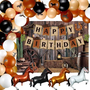 Cowboy Party Decorations Western Cowboy Balloons Arch Garland Kit Include Cow... - Picture 1 of 7