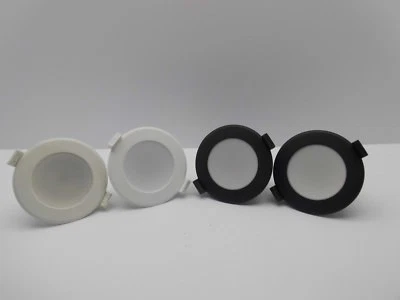 SOURCE SPVC 7 WATT LED IP44 OUTDOOR SOFFIT DOWNLIGHT COOL WARM WHITE BLACK WHITE - Image 1 of 3