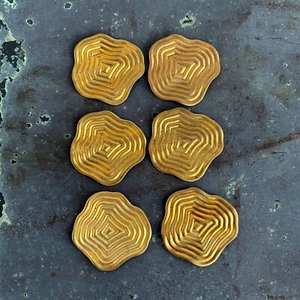 Estampaciones vintage de latón forradas en forma extraña 32 mm - Juego de 6 - Imagen 1 de 4