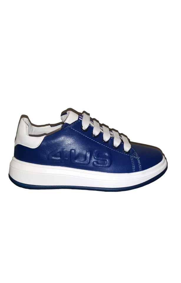 Chaussures Junior 4US Paciotti Sneakers Laces Mode Fashion 42350 Royal - Photo 1/3
