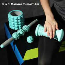 Spiky Ball Foam Roller Stick Trigger Points Stress Relief Therapy Massage Set