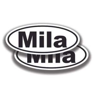 MILA NAME DECALs 2 Stickers Bogo Car Truck Bumper Window - Picture 1 of 1