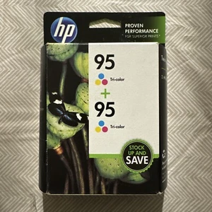New HP 95 Genuine Ink Cartridges Color Combo two Pack twin Sealed Box CD886FN - Picture 1 of 2