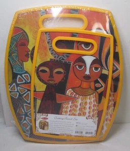 Shades Of Color Kitchenware Collection Cutting Board Set - New - Picture 1 of 3