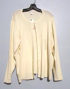 Neu Worthington Damenpullover Stretch elfenbeinfarben Langarm Größe 2X neu mit Etikett!!! - Bild 1 von 4
