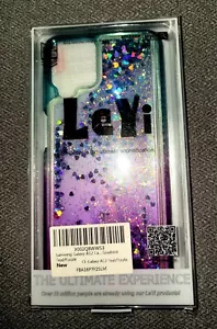 Custodia LeYi per Samsung Galaxy A12 5G Teal Viola Glitter Liquid Cover Nuova - Foto 1 di 2