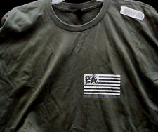 PROUD AMERICANS SUPPLY XXXL T-SHIRT OLIVE DRAB with WHITE IMPRINT FRONT & BACK 