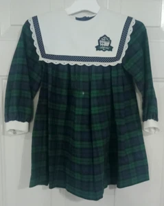 BONNIE JEAN Kleid Mädchen 5 blau/grün kariert Langarm - Bild 1 von 4