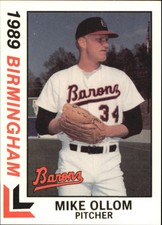 1989 Birmingham Barons Best #2 Mike Ollom - NM-MT