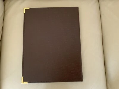 Tableta de negocios vintage Wilson Jones The Corporate Collection marrón con papel Foto 1 de 4