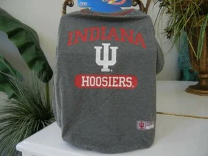 NWT DOG COLLEGIATE INDIANA UNIVERSITY HOOSIERS TEAM LICENSED PET WEAR TEE SHIRT - Picture 1 of 6