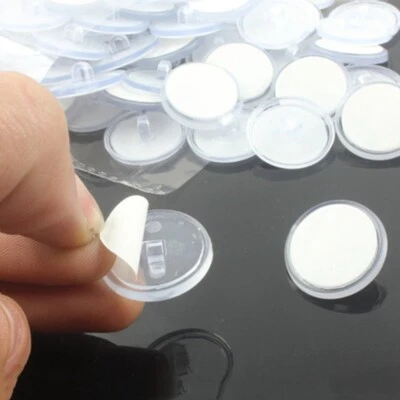 10/30/50Pcs Strong Hook Self Adhesive Ceiling Transparent Hanging Flag Hooks - Image 1 of 4