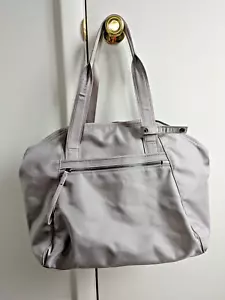Lululemon Free To Be Bag Dark Chrome Silver Duffle Shoulder EUC FREE SHIPPING - Picture 1 of 4