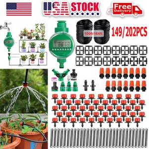 149/202PCS Drip Irrigation System Garden Plant Self Watering Micro Sprinkler Kit - Picture 1 of 17