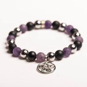 Pentagram TRIPLE PROTECTION Gemstone Bracelet. ACTIVATION AVAILABLE - Picture 1 of 14