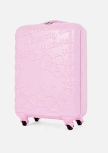 Hello Kitty 4-Wheel Hard Shell SuitcaseA hard shell suitcase is embossed... - Picture 1 of 4