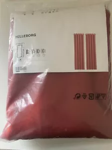 NEW IKEA HILLEBORG RED block out curtains 145x250 cm 604.636.48 - Picture 1 of 5