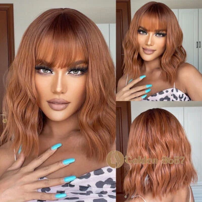 Mujeres Pelucas de Pelo Rizado Ombre Naranja Disfraz Anime Sintético Natural Fiesta Diaria Foto 1 de 4