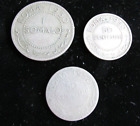 3-1950 Somalia World Coins, Africa, 1 Somalo 2-50 cent. 25% silver Coins Lion