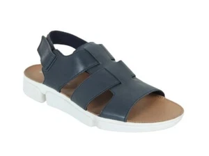 Men's Clarks TRI COVE SKY Navy Leather Sandals, Clarks TRIGENIC - Picture 1 of 5