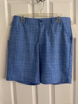 Pantalones cortos de golf Grand Slam para hombre 36 bolsillos delanteros planos a cuadros chinos Foto 1 de 4