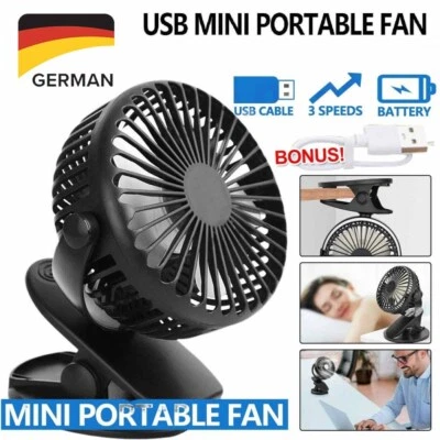 Mini Grow Ventilator mit Clip Klemme + Standfuß Clipventilator für Grow Zelt Box - Bild 1 von 4