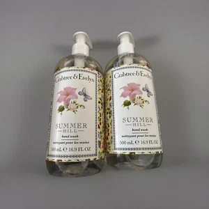 set of 2 Crabtree & Evelyn SUMMER HILL Hand Wash 16.9 oz ea NEW w/PUMP Soap - Picture 1 of 1