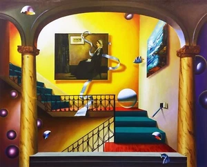 Ferjo "Mother (Homage To Whistler)" | Huge Oil Painting on Canvas | 69.5 x 85" - Picture 1 of 3