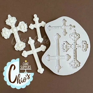 Große Kreuze Silikonform, 3 verschiedene Designs - Bild 1 von 4