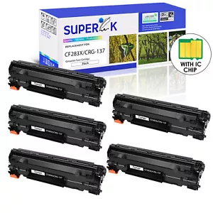 5 Pcs CF283X Toner Cartridge For HP LaserJet Pro MFP M201n M225rdn M225dw Series - Picture 1 of 24