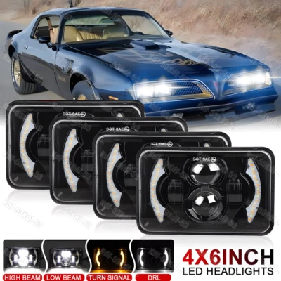 Faros LED 4x6" 4 piezas aptos para Pontiac Firebird Trans AM 1977 1978 1979 1980 1981 Foto 1 de 4