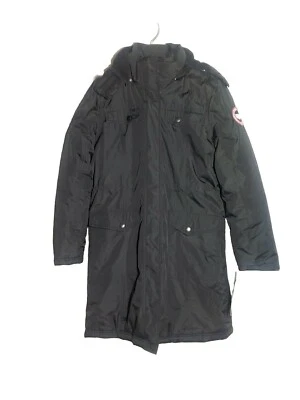 CB Sports Womens Long Puffer Black Coat Faux Fur Hooded Antarctic Adv Exp - Med. - Image 1 of 4