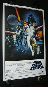 Original 27 x 41 1 Bogen ROLLIERT 1977 STAR WARS Style C Kratzplatte Variante - Bild 1 von 2