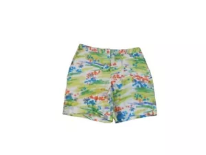 Izod Size 14 STRETCH Tropical Print Casual Shorts NWT $37 - Picture 1 of 2