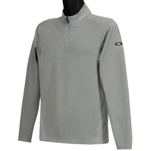Oakley Range Pullover Mens Size L Large Stone Gray Casual Top 1/4 Zip Sweater - Picture 1 of 3
