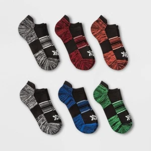 All in Motion 12 Pack Boys Size Large No Show Athletic Socks Striped NEW V12 - Picture 1 of 6