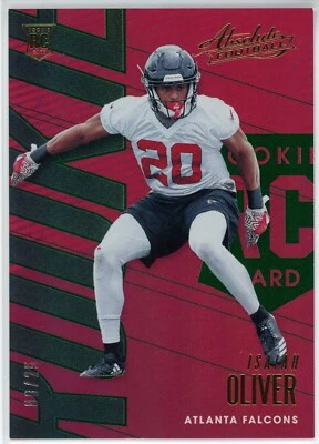 2018 Panini Absolute Rookie Spectrum Green /25 Isaiah Oliver #146 Rookie RC - Image 1 of 2
