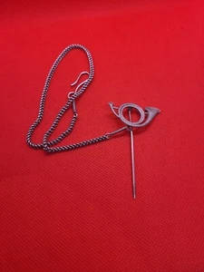 Ancien insigne Militaire argent massif prix de tir cor de chasse - Foto 1 di 8