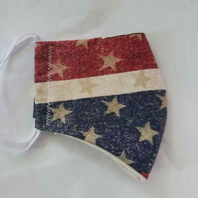 Handmade face mask washable and reusable new  with filter pocket - Image 1 of 3