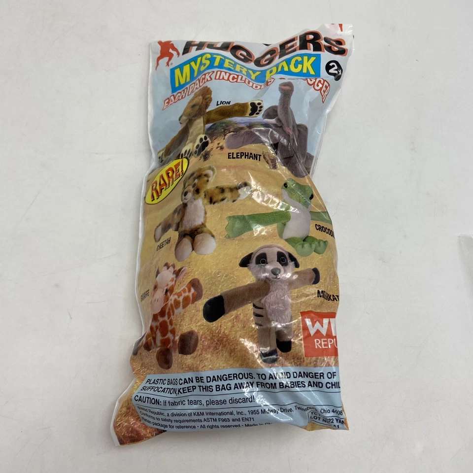 Wild Republic Huggers Safari  Slap Bracelet Plush CHEETAH New Sealed - Image 1 of 1