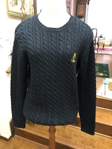 Lauren Ralph Lauren Navy Sweater Green Label SZ P/P 100% Cotton  - Picture 1 of 6