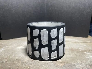 Handmade And Hand Painted And Sealed Concrete Cement 3 Inch Planter Pot - Picture 1 of 5
