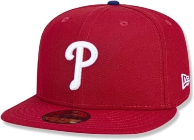 New Era MLB 59FIFTY Philadelphia Phillies Autentic Colection RED  - 7 1/2 - Image 1 of 3