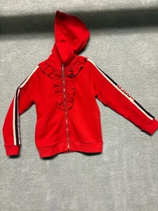 Gucci Zip Up Hoodie Kid's Gucci Logo Jacket Youth Kids Size 8 Color Red - Picture 1 of 21