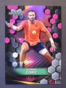 2024 Topps Graphite Tennis Borna Coric Pink Refractor Karte #177 12/15 SSP!! - Bild 1 von 2